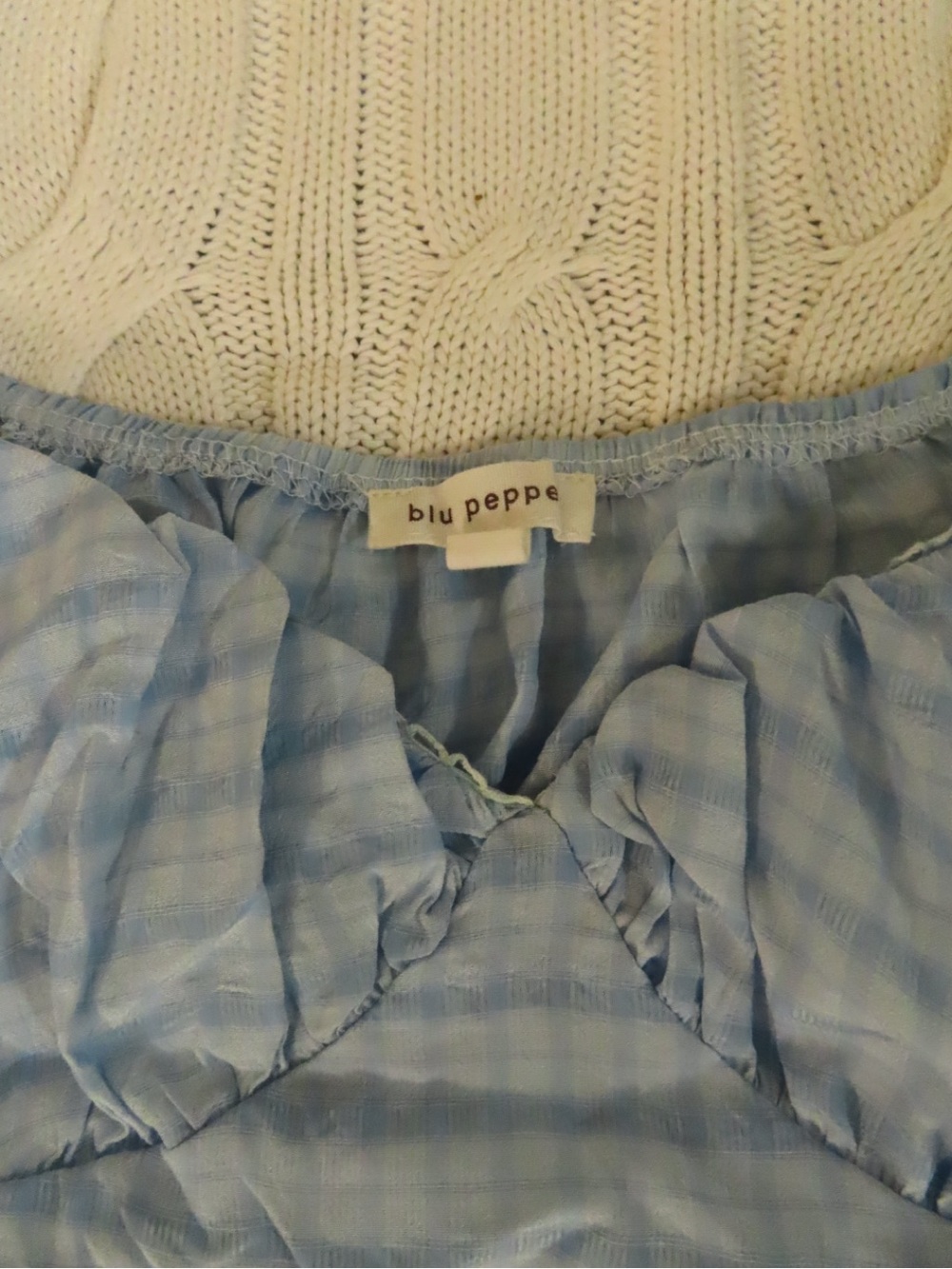 Blu Pepper Light Blue Ruffled Puff-Sleeve Dress - Picture 3 of 3